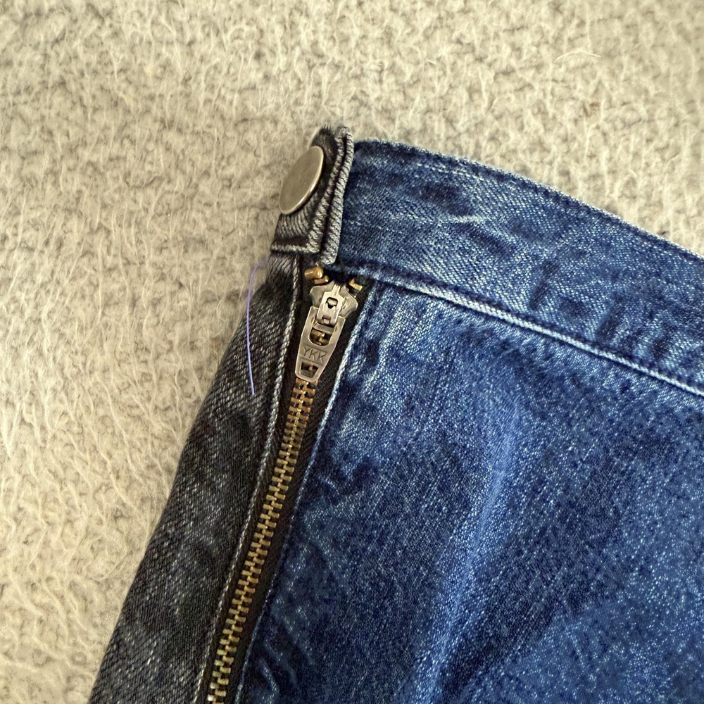 Rachel Comey Jeans Black Blue Two Tone High Waist Raw Hem Side Zip - Picture 9 of 9